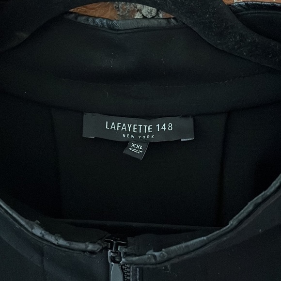 Lafayette 148 New York black short-sleeved collarless jacket, size XXL/US 24 - Picture 3 of 8